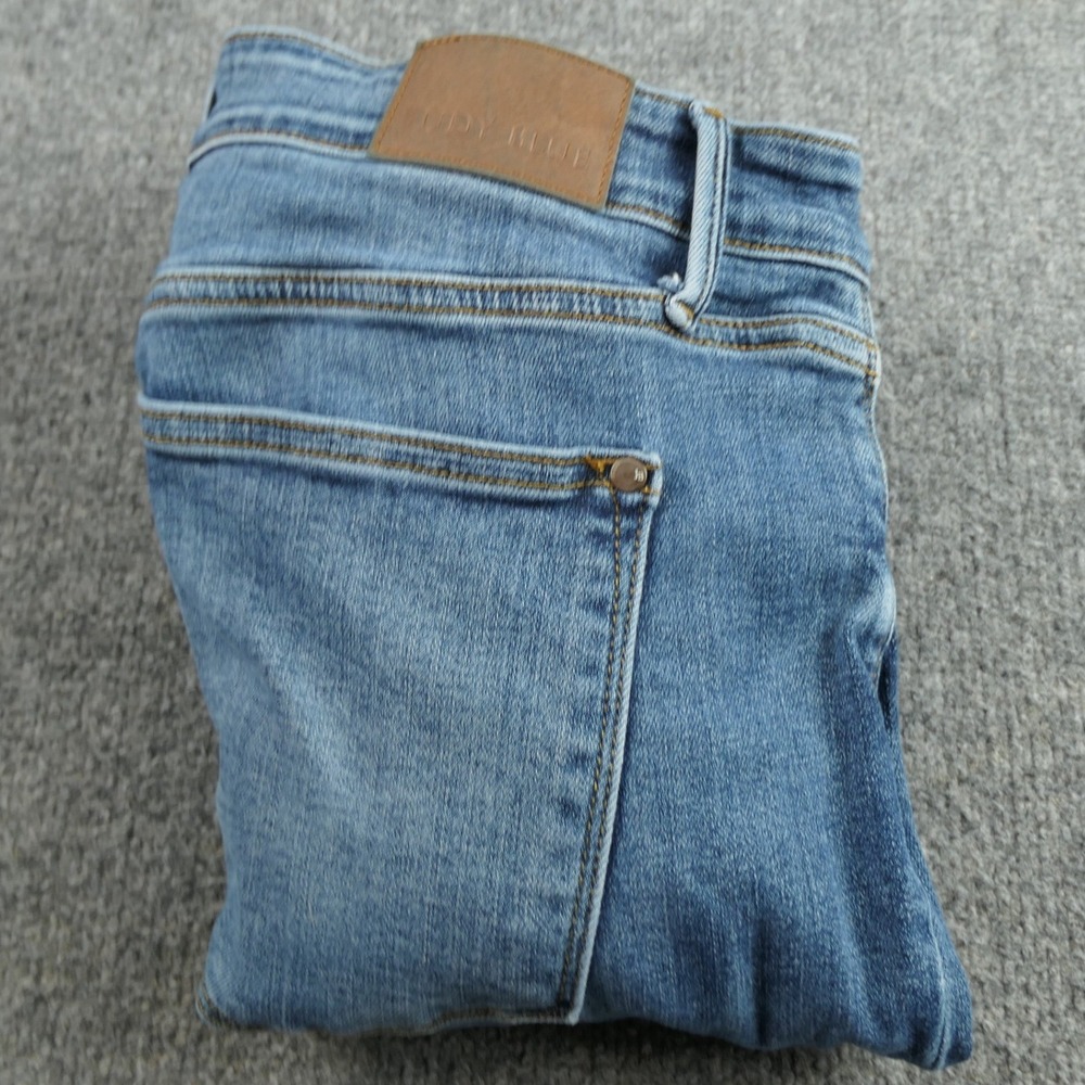 Judy Blue Boyfriend Jean Women 34x29 Blue Stretch Denim Vintage Wash Non-Destroy